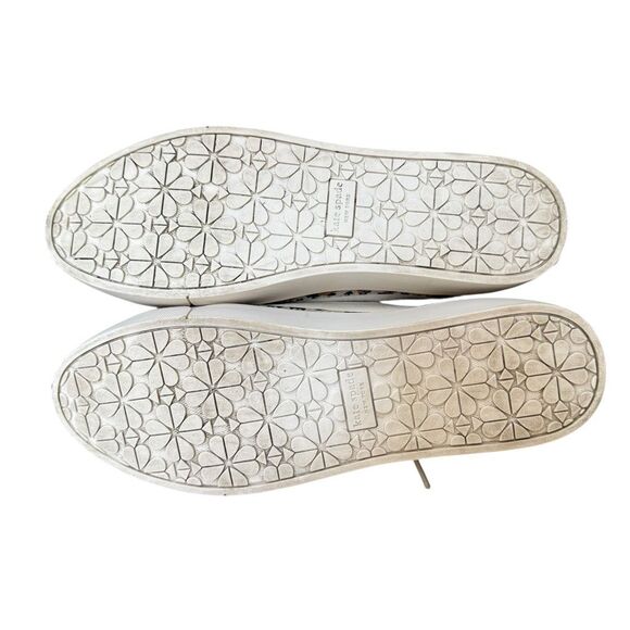 Kate Spade New York Natural Canvas Leopard Low Top  Sneakers Women's 6.5 EU 37 - Picture 6 of 7